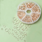 Iron Jump Rings Light Rose Gold Color (Mixed Sizes 4-10 MM, Total 1000 Pieces, 1 Box) For Jewellery Making Crafts